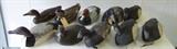 Duck Decoys ~ C/1950's Mason style handmade decoy ~ 2001 Ducks Unlimited Special Edition decoy signed John Gewerth ~ 1980 Redheaded Drake decoy, St. Clair Flats, signed John Hill ~ C/1930's Tack eye Bluebill, Detroit River area ~ C/1940's homemade decoy, as is ~ Dated 1910 hollow 2 pc. canvasback decoy, Lake Erie, Blenheim, Ont. ~ C/1920's Folk Art Michigan Bobtail decoy, Detroit River School ~ C/1930's handmade decoy, as is ~ 2-C/1930's Detroit River decoys 
