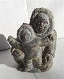 C/1960's Lg. hand carved Inuit/Eskimo stone carving 