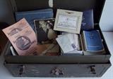 C/1950's Military trunk full of US Air Force misc documents and clothes from Joe Lewis (Detroit) 