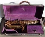 Rare C/1920 Henri Selmer, Paris, lacquered Saxophone, 1905 Gold medal inscription, no neck or mouthpiece but does have original case in great condition