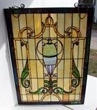 Victorian style stained glass window, 18x24"