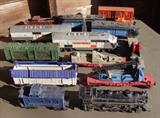 C/1950's-60's Lionel train group including engines (#224), plus various cars including Missile Launchers and Traveling Aquarium (sold in groups)