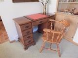 solid wood student desk, lots of drawer space