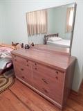 all wood dresser w/ mirror