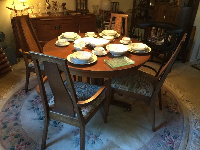 Mid Century Modern Walnut Dining table & chairs