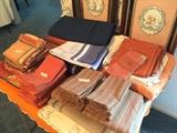 Fantastic selection of linens and tablecloths and napkins