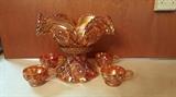 Carnival Glass punch bowl