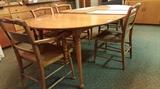 1960's era Table with leaf & table pad, Chairs selling separately