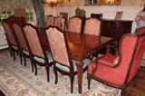 Dining Room Table & 10 Chairs