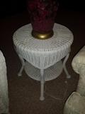 Plastic Wicker End Table