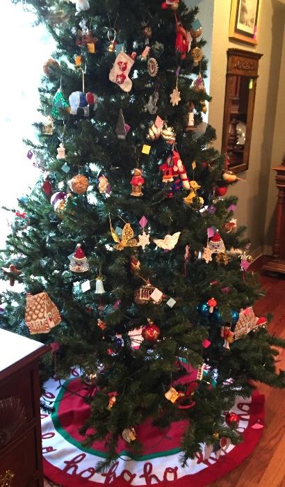 Tree full of ornaments.