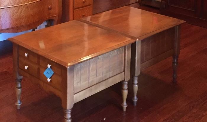 Pair of mid-century end tables -- now in Bargainville.