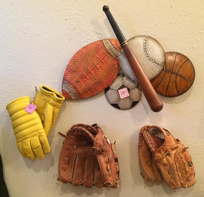 Ball gloves, etc.