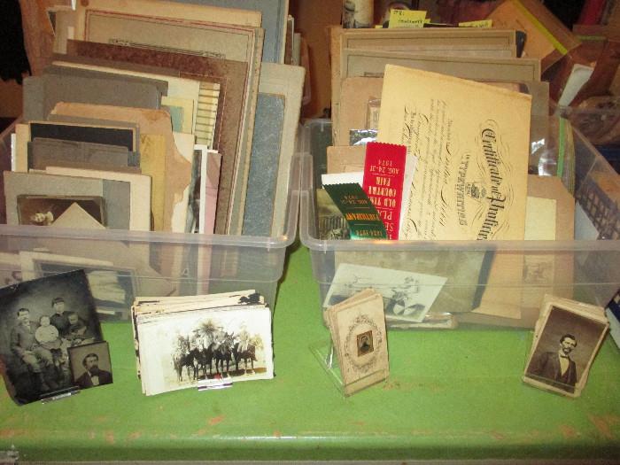Old Photographs, Some Over 100 Years Old.  Railroad Photo, Soldiers, Wedding, Families and More