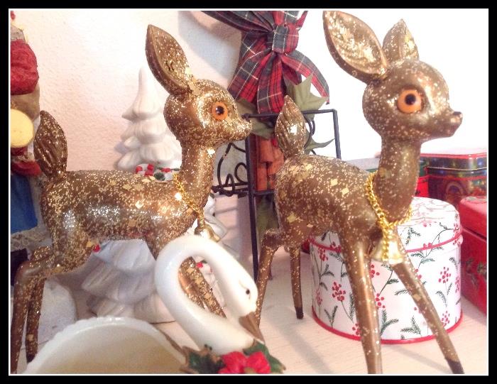 Vintage kitschy Christmas deer