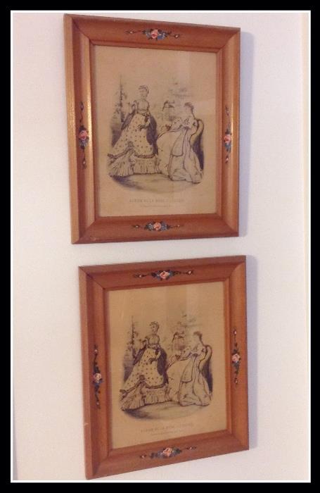 Old sweet prints with frames