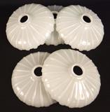 Lot 240 Vintage Milk Glass Torch Lampshades