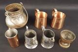 Lot 242 3 Mugs 2 Creamers Goblets & Mini Cauldron