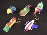 Lot 238 Vintage Plastic 3D Keychains - Pull Apart Puzzle