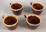 Lot 258 4 Oven Proof Brown Hull U.S.A. Stoneware Mugs
