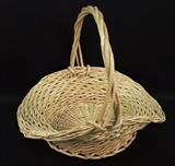 Lot 296 Large Collectible Wicker Basket with Handle