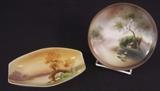 Lot 308 2 Hand Painted Decorative Dishes Nipon - Noritake