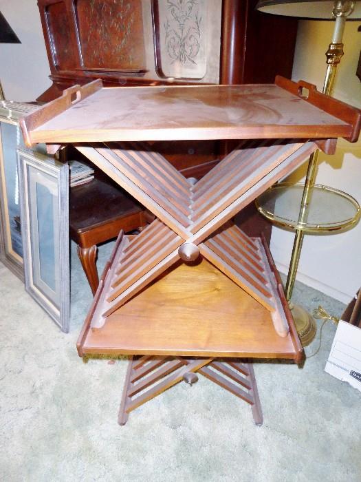 Drexal folding tray tables mmid century modern