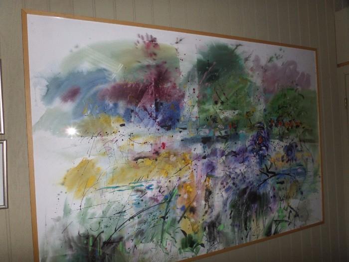 W. CARL BURGER 4' X 6' WATERCOLOR