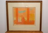Paul Guiramand Limited Edition Lithograph 22/50 "La Petit Forum" 36 x 31.5