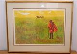 Sergio Agostini Limitied Edition Lithograph (1966) "The Peasant", Signed, 25/100