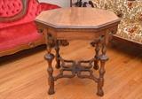 Antique Octagonal Side Table with Wonderful Details!