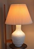 LIMOGES White Floral Table Lamp (French)
