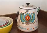 Vintage Dutch Enamelware Kettle