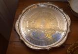 Wonderful Silverplate Platter on Claw Feet