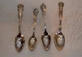 8 Antique (early 1900's) Sterling Silver Children's Spoons, these are engraved with girls' names