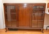 Queen Anne Bookcase / Display Cabinet with Glass Doors