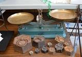 Antique Scale with Weights