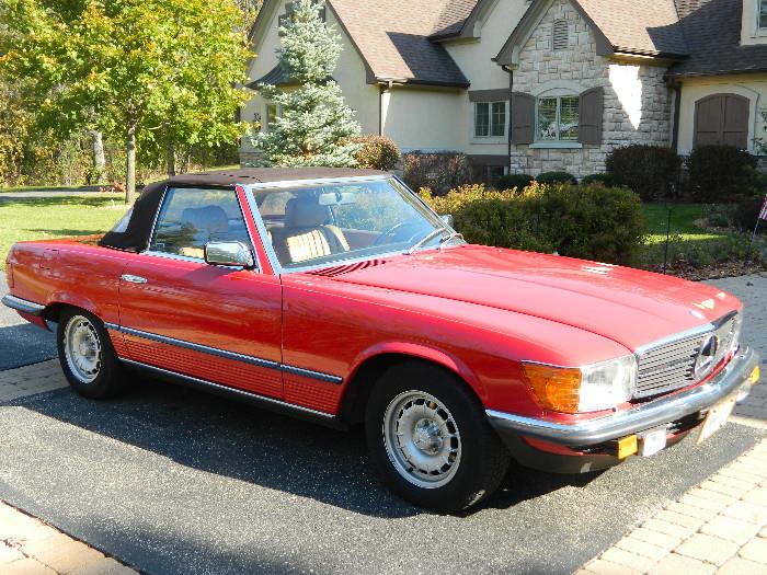 Very Rare 1984 Mercedes 280SL convertible with two tops, 24,000 miles, garage kept