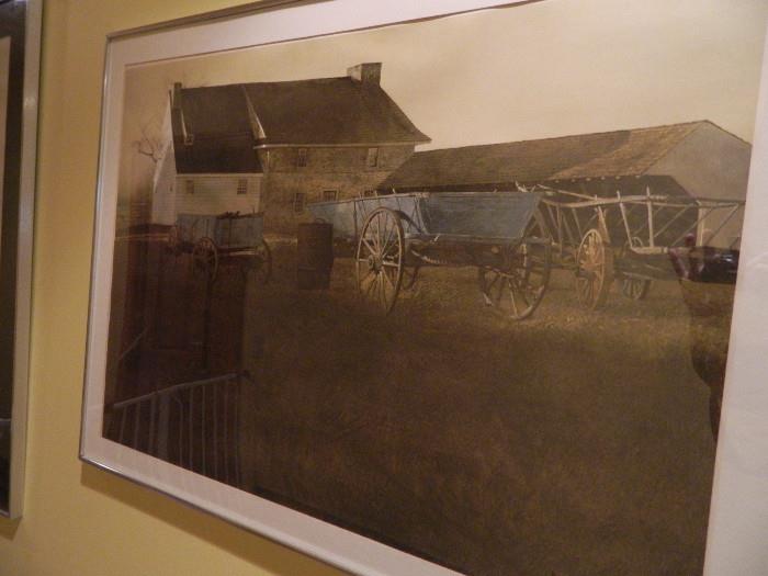 Andrew Wyeth lithograph w/blind stamp
