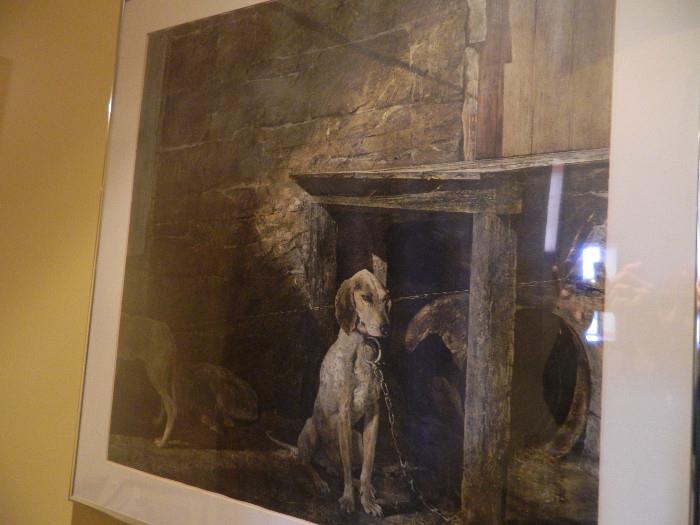 Andrew Wyeth lithograph with blind stamp 