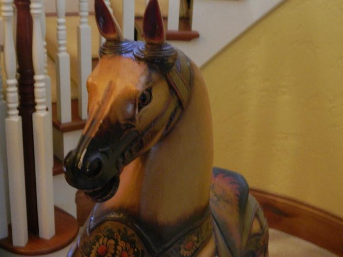 Large wooden horse similar to carousal  horse