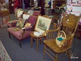 Armed oak chair sold