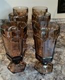 Vintage Fostoria Brown Ice Tea Glasses