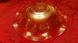 Amber Depression Glass Bowl