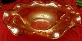 Amber Depression Glass Bowl