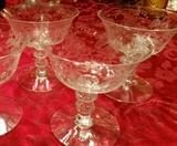 Fostoria Wine/Sherbet Glasses Set of Three