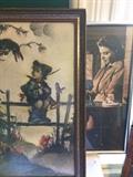 Framed pieces, whimsical and movie stills