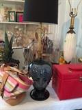 Coach purse, lamp and jewelry case