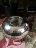 Hammered metal vase