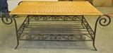 furniture, wicker, iron, coffee table